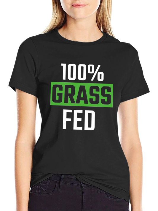 100% Grass Fed Graphic Tee - Black